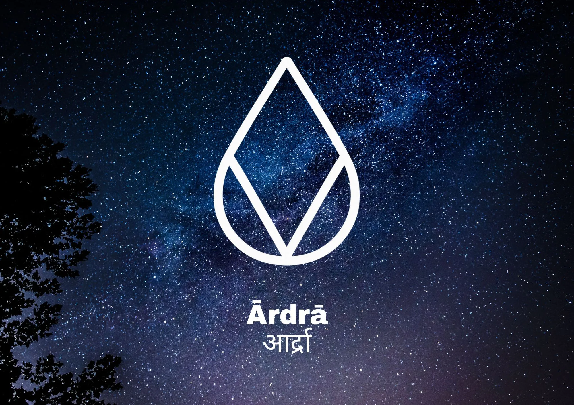 Ilustração simbólica do Nakshatra Ārdrā na Astrologia Védica