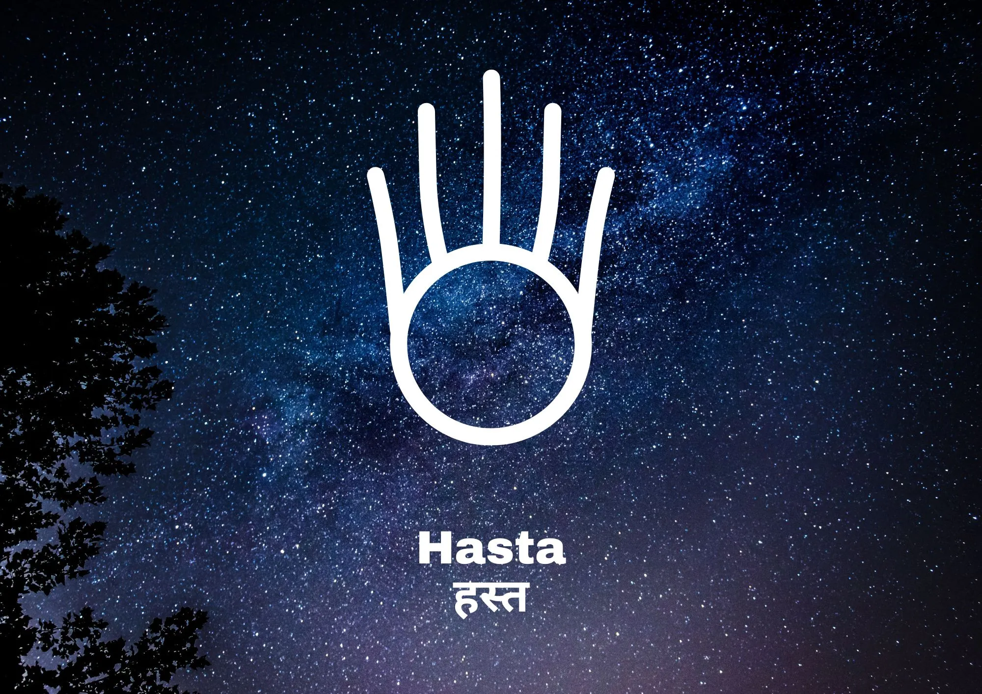 Ilustração simbólica do Nakshatra Hasta na Astrologia Védica