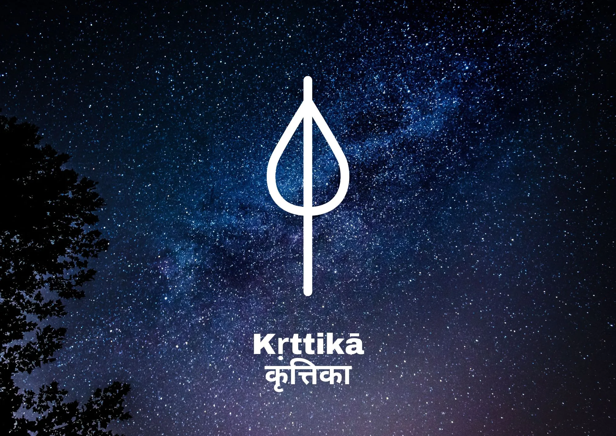 Ilustração simbólica do Nakshatra Kṛttikā na Astrologia Védica