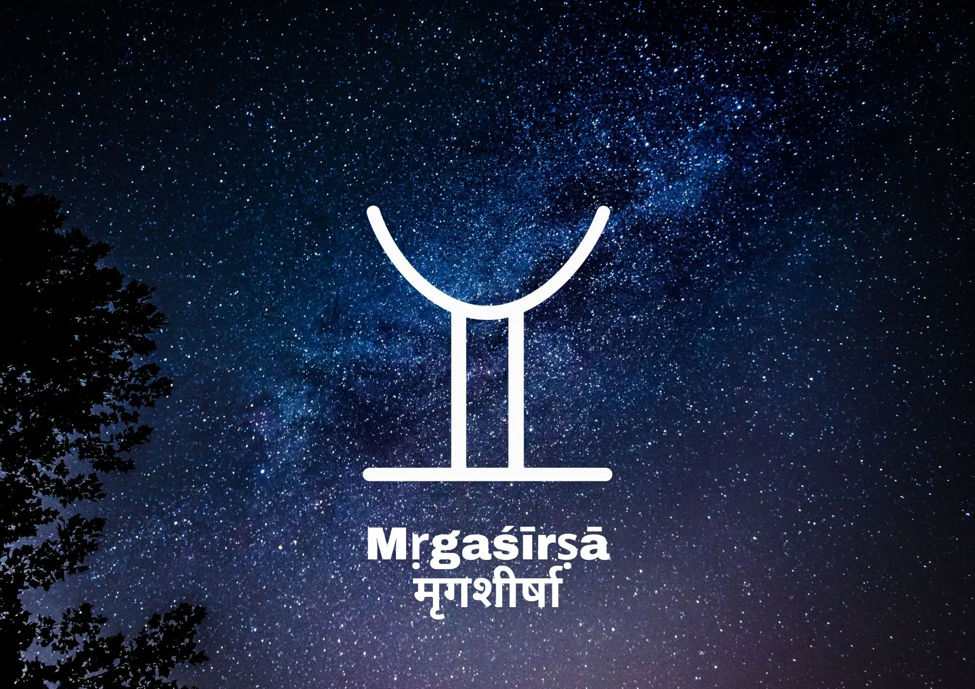 Ilustração simbólica do Nakshatra Mṛgaśirā na Astrologia Védica