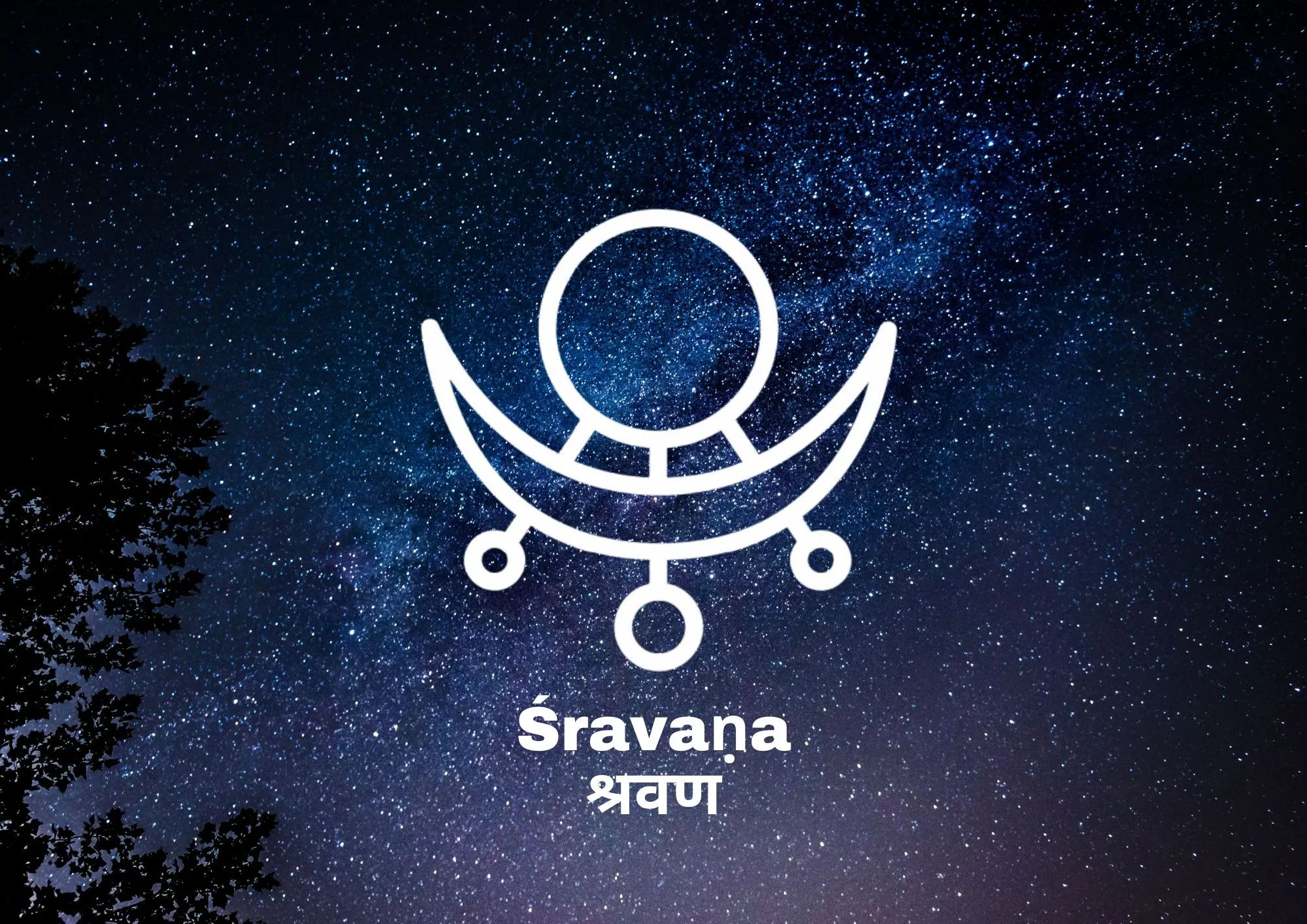 Ilustração simbólica do Nakshatra Śravaṇa na Astrologia Védica